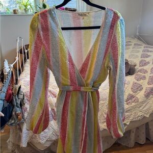 Peach Love California Pastel Striped Top